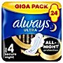 Always Ultra Podpaski Secure Night (rozmiar 4) ze skrzydełkami x24