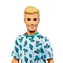 Barbie Ken Fashionistas Lalka Niebieski T-shirt w kaktusy HJT10