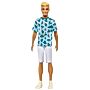 Barbie Ken Fashionistas Lalka Niebieski T-shirt w kaktusy HJT10