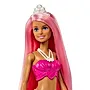 Barbie Syrenka podstawowa Lalka Różowo-żółty ogon HGR11