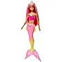 Barbie Syrenka podstawowa Lalka Różowo-żółty ogon HGR11
