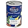 Butcher's Super Foods Karma dla dorosłych psów kawałki w galaretce z kurczakiem i flaczkami 400 g