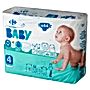 Carrefour Baby Pieluchy dziecięce 4 Maxi 7-14 kg 44 sztuki