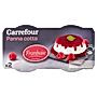 Carrefour Panna Cotta Deser mleczny z sosem malinowym 240 g (2 sztuki)