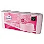 Carrefour Essential Papier toaletowy różowy 8 rolek
