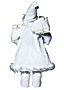 Figurka świąteczna biały Święty Mikołaj 60cm