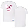 KERFUŚ różowy T-shirt jednostronny biały 152