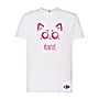 KERFUŚ różowy T-shirt jednostronny biały XS