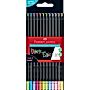 Kredki trójkątne Black Edition 12 kolorów pastelowych i neonowych Faber-Castell