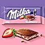 Milka Czekolada mleczna z nadzieniem o smaku truskawkowym 100 g