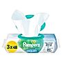 Pampers Harmonie Aqua Chusteczki nawilżane dla dzieci, 3 opakowania = 144 chusteczek