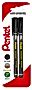 Pentel Foliopis z cienką okrągłą końcówką NF450 - czarny x 2