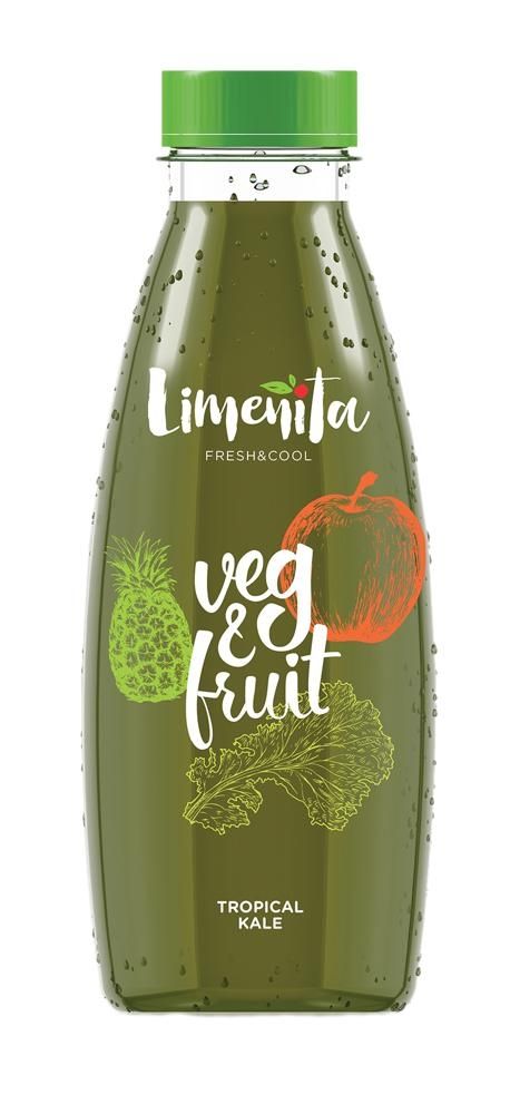 100% wyciśnięty sok i puree z jabłek, jarmużu, limonki Limenita 500 ml