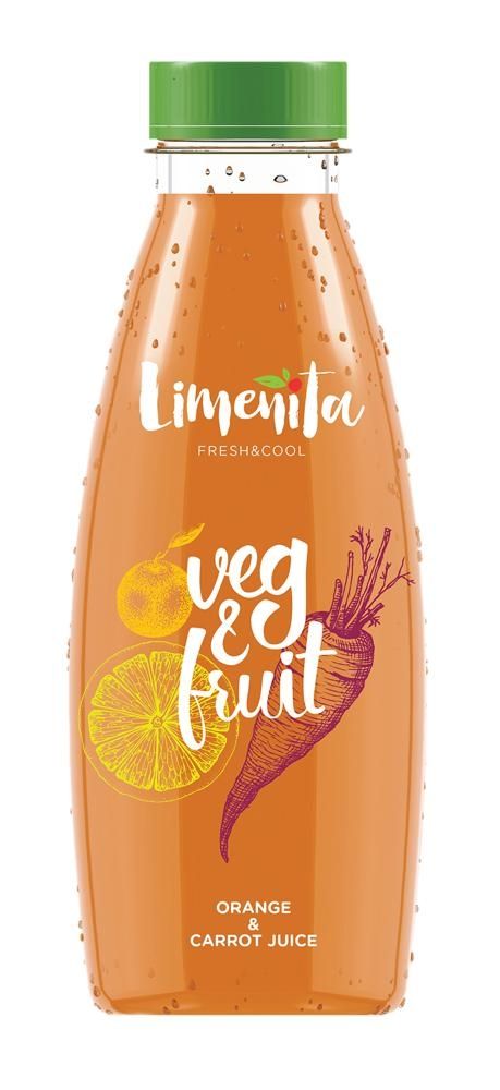 100% wyciśnięty sok i puree z marchwi i pomarańczy Limenita 500 ml