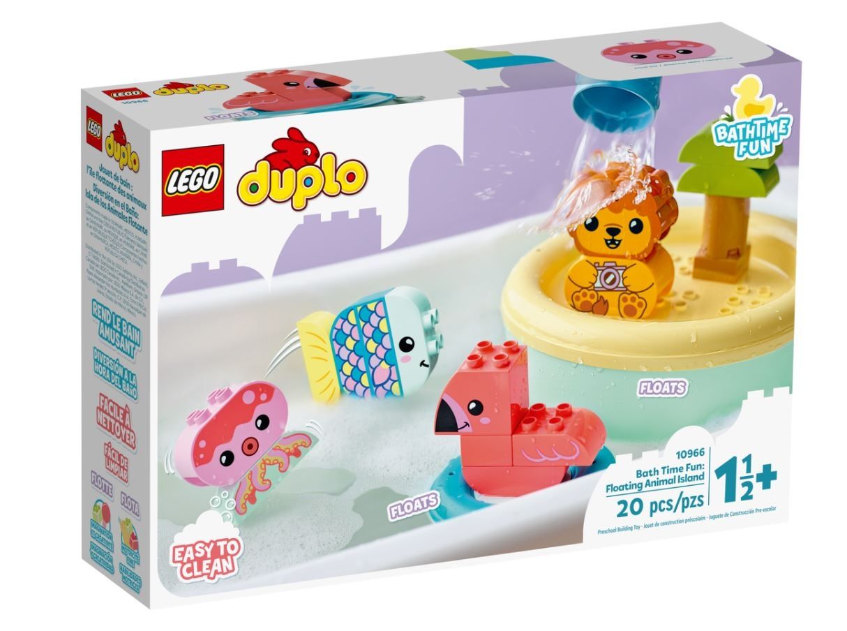 Lego Duplo Zabawa w kąpieli: pływająca wyspa ze zwierzątkami