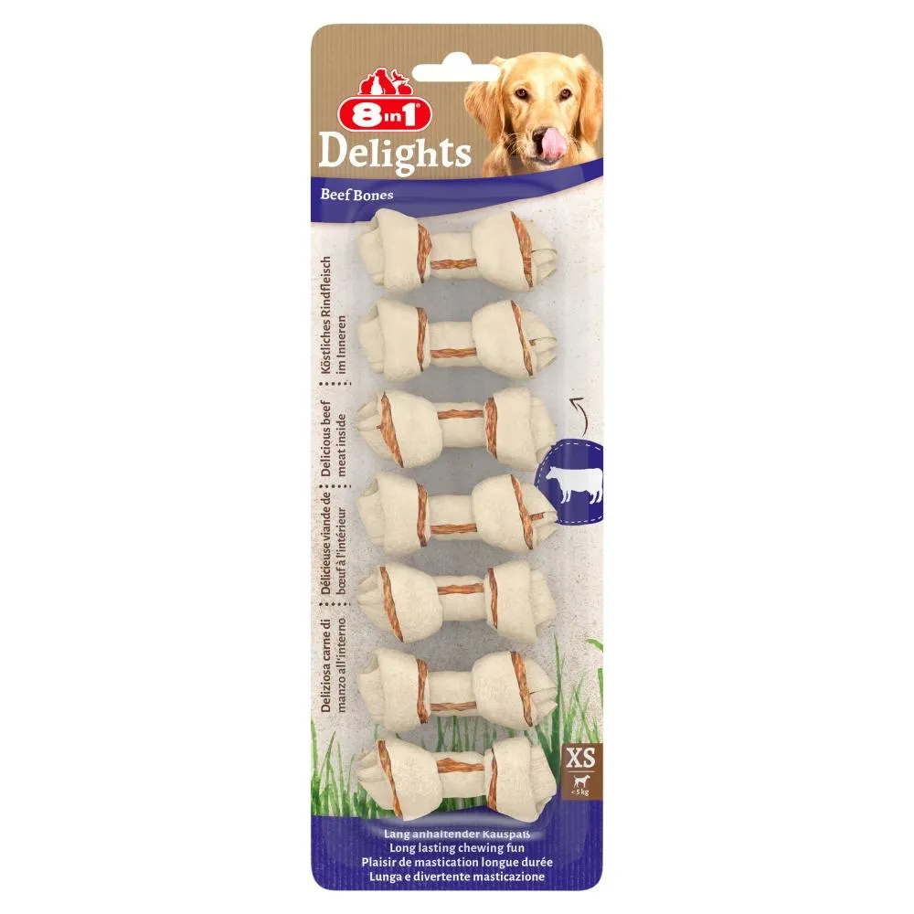 8in1 Delights Beef Bones XS Pokarm uzupełniający dla psów dorosłych 84 g