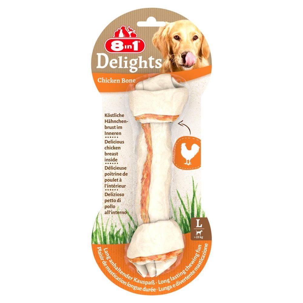 8in1 Delights Chicken Bone L Pokarm uzupełniający dla psów dorosłych 85 g