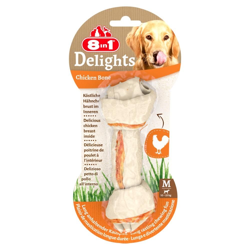 8in1 Delights Chicken Bone M Pokarm uzupełniający dla psów dorosłych 65 g