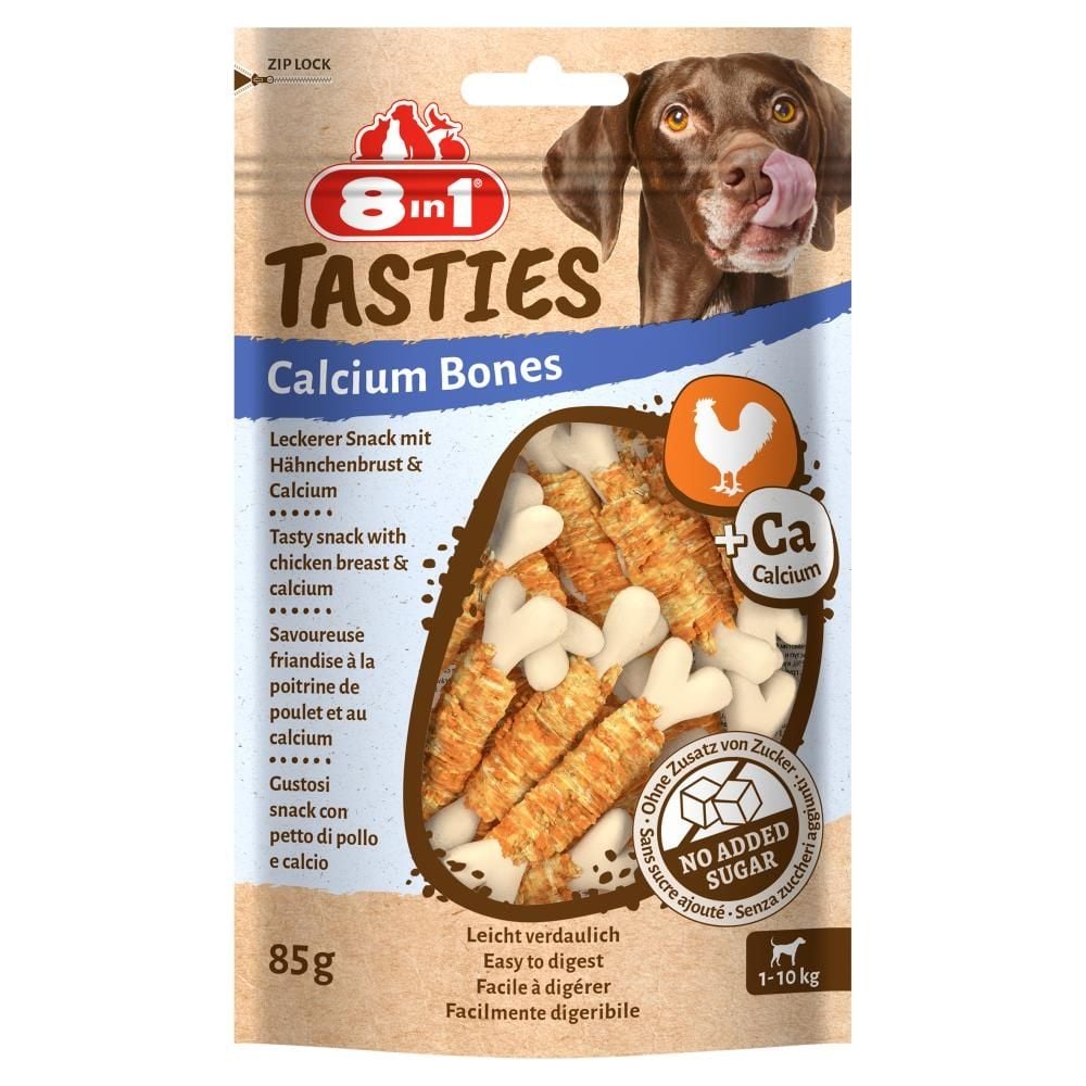 8in1 Tasties Calcium Bones Uzupełniający pokarm dla psów 85 g