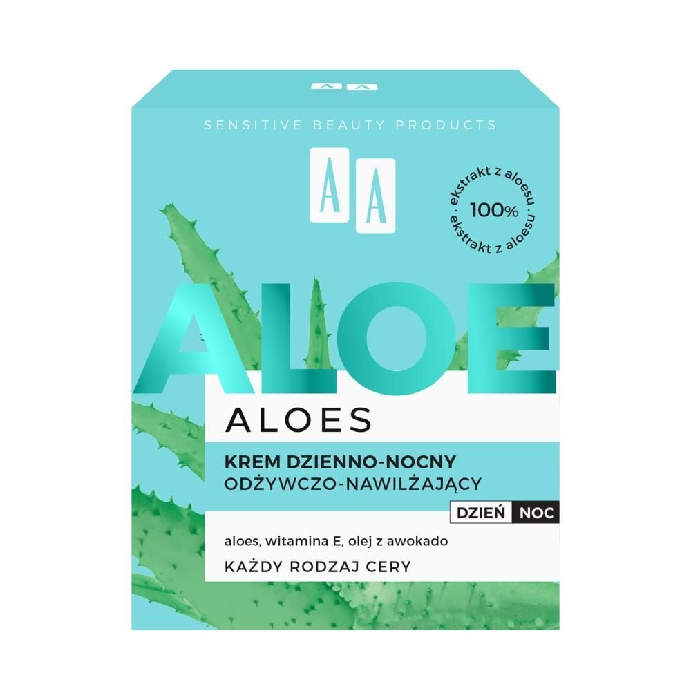 AA Aloes 100% Aloe Vera Extract Krem dzienno-nocny odżywczo-nawilżający 50 ml