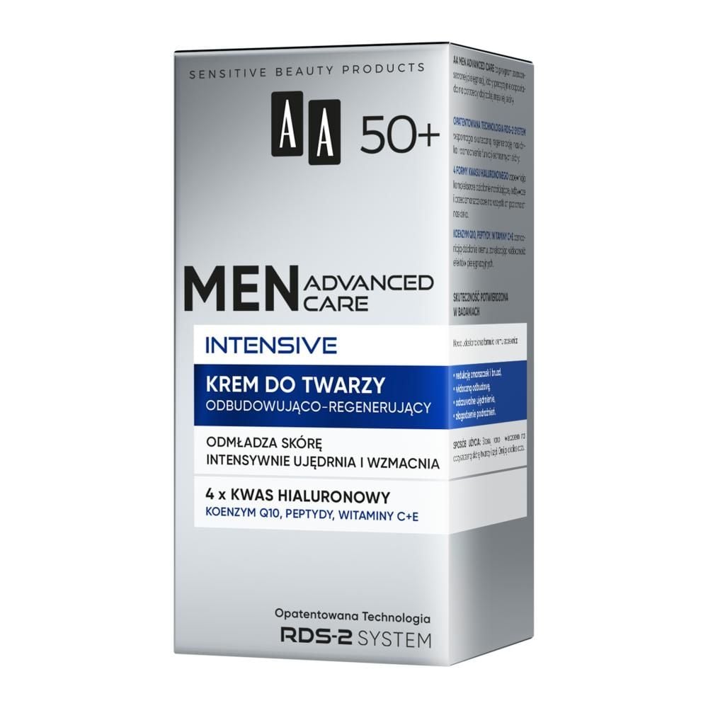 AA Men Advanced Care Intensive 50+ Krem do twarzy odbudowująco-regenerujący 50 ml