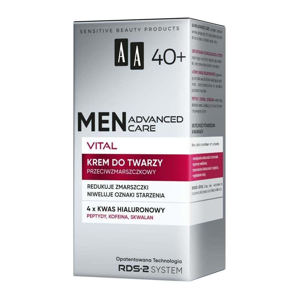 AA Men Advanced Care Vital 40+ Krem do twarzy przeciwzmarszczkowy 50 ml