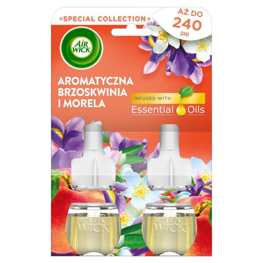 Air Wick Essential Oils Wkład zapachowy aromatyczna brzoskwinia i morela 2 x 19 ml