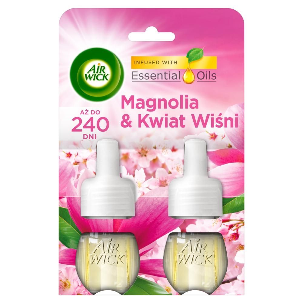 Air Wick Essential Oils Wkład zapachowy magnolia i kwiat wiśni 2 x 19 ml