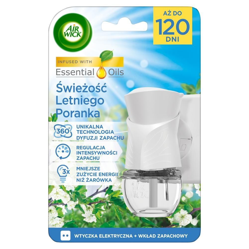 Air Wick Essential Oils Wtyczka elektryczna i wkład zapachowy świeżość letniego poranka 19 ml