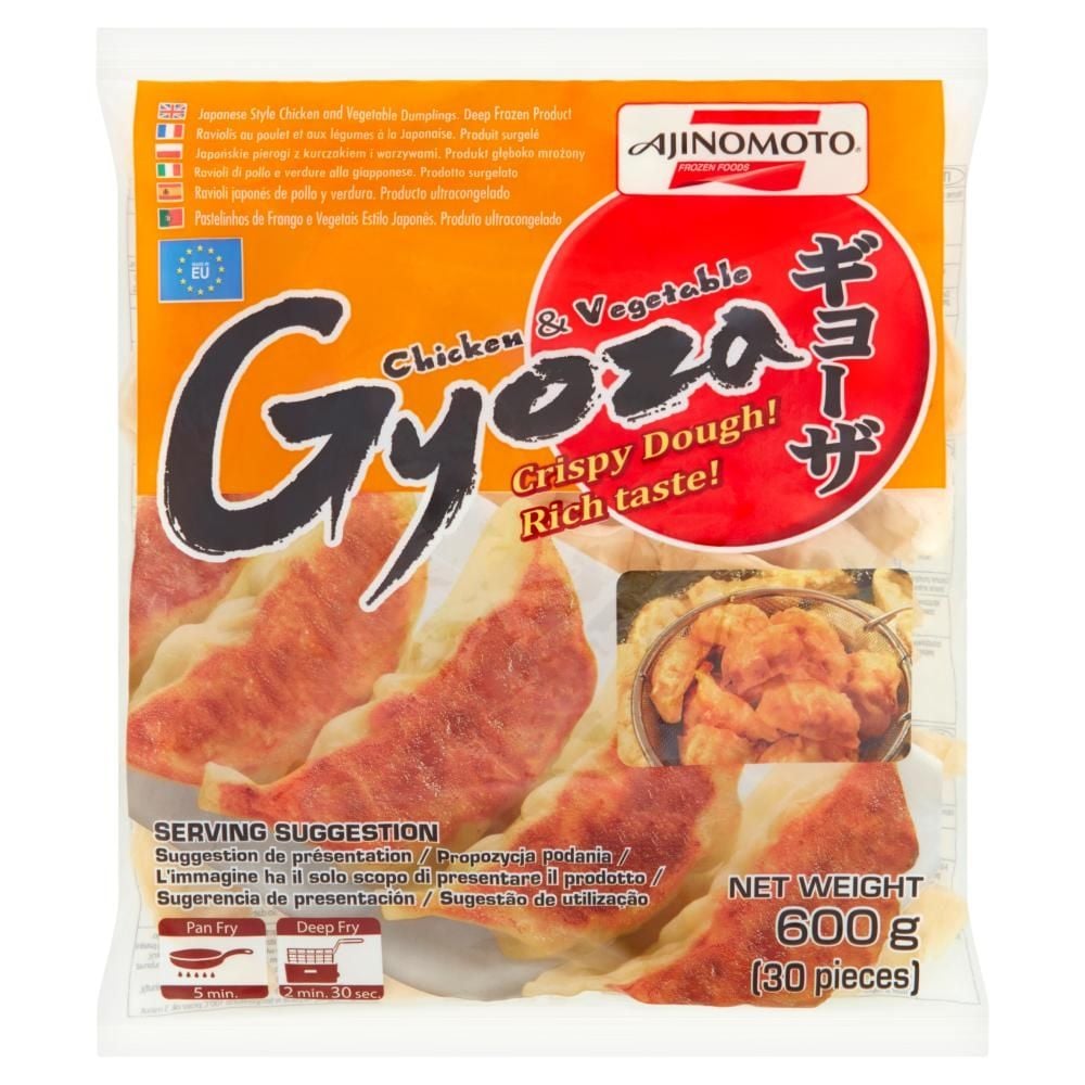 Ajinomoto Gyoza Japońskie pierogi z kurczakiem i warzywami 600 g (30 sztuk)