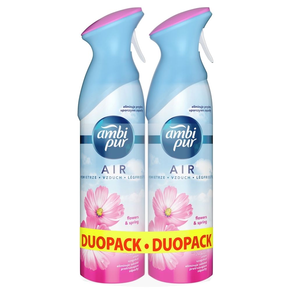 Ambi Pur Flowers & Spring odświeżacz powietrza w sprayu 2x300ml
