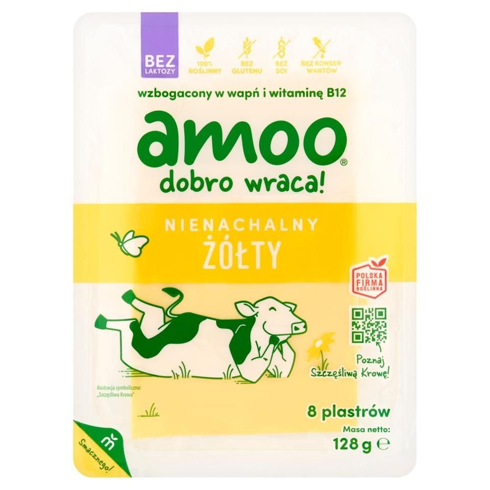 Amoo Roślinne plastry nienachalny żółty 128 g