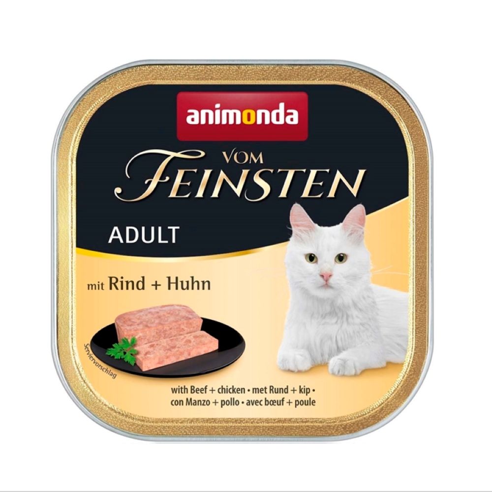 Animonda Vom Feinsten Cat Adult Wołowina Kurczak 100g