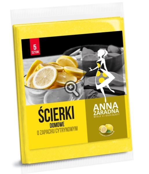 ANNA ZARADNA ŚCIERKI DOMOWE CYTRYNA 5SZT.