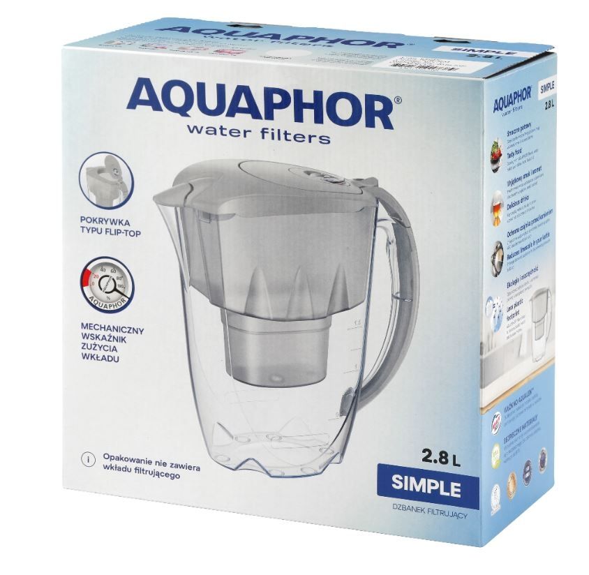 Aquaphor Dzbanek filtrujący SIMPLE poj. 2,8L szary