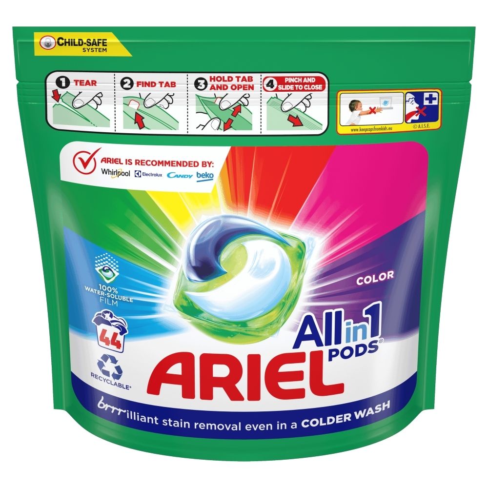 Ariel Color All-in-1 PODS Kapsułki z płynem do prania, 44prań
