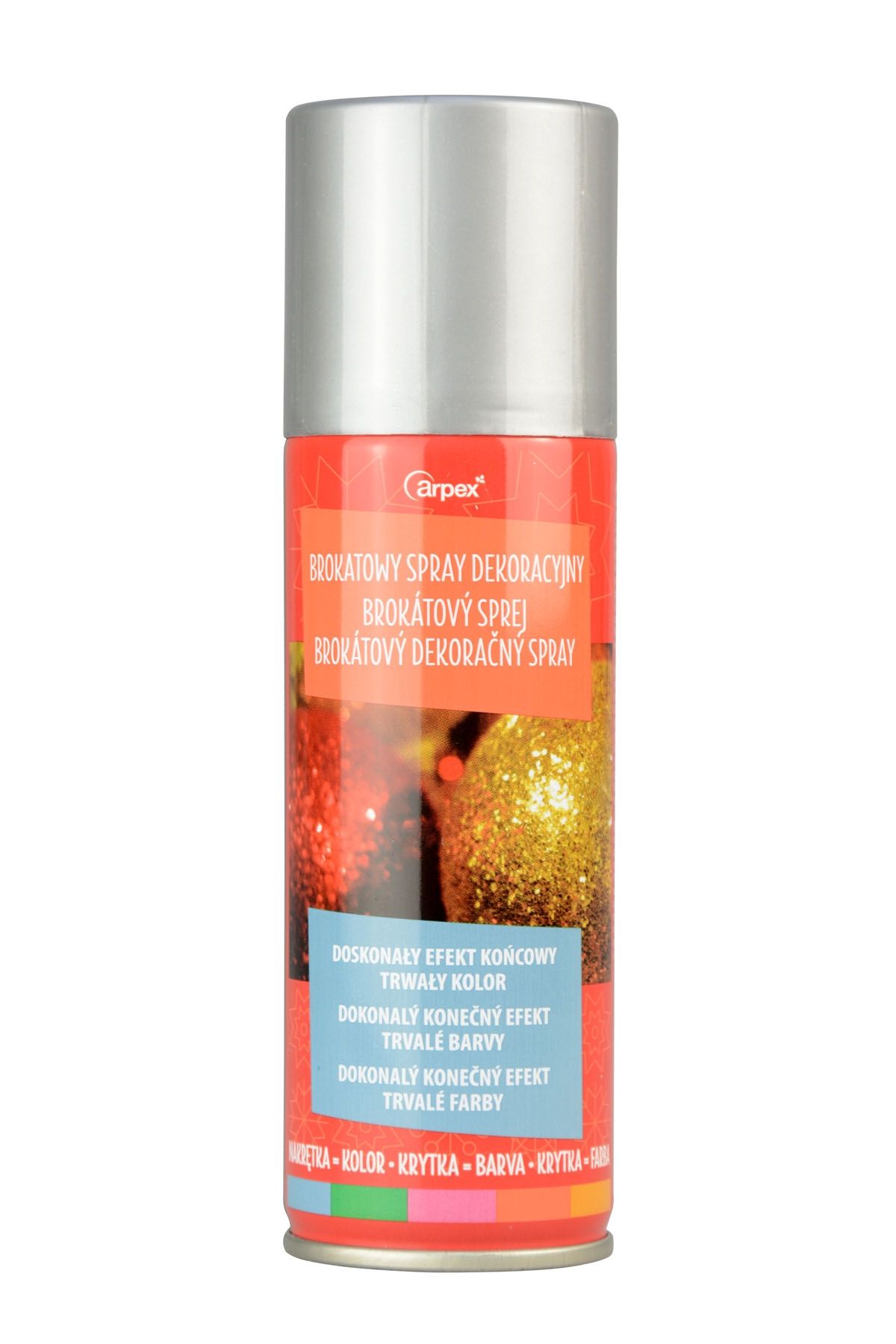 Arpex Spray dekoracyjny srebrny z brokatem 100 ml