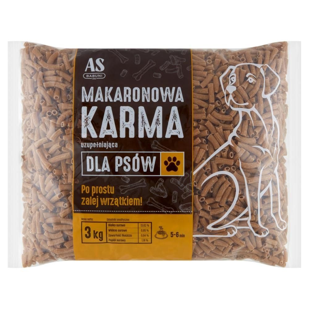 As-Babuni Makaronowa karma uzupełniająca dla psów 3 kg