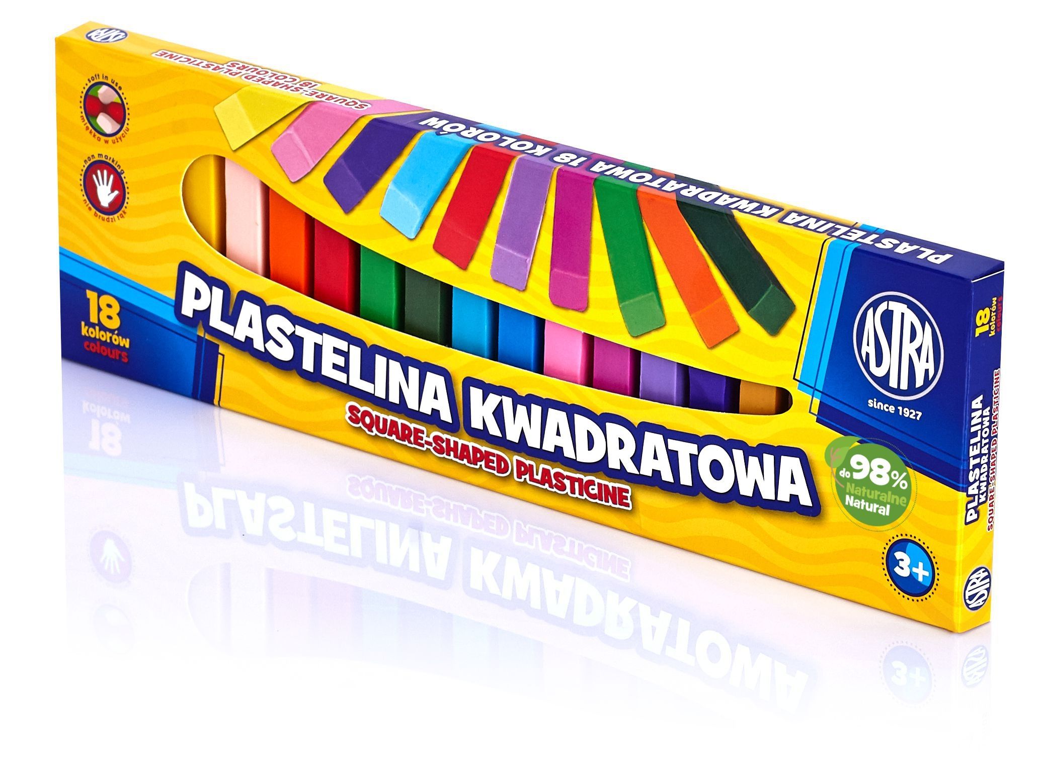 Astra Plastelina kwadratowa 18 kolorów 83814904