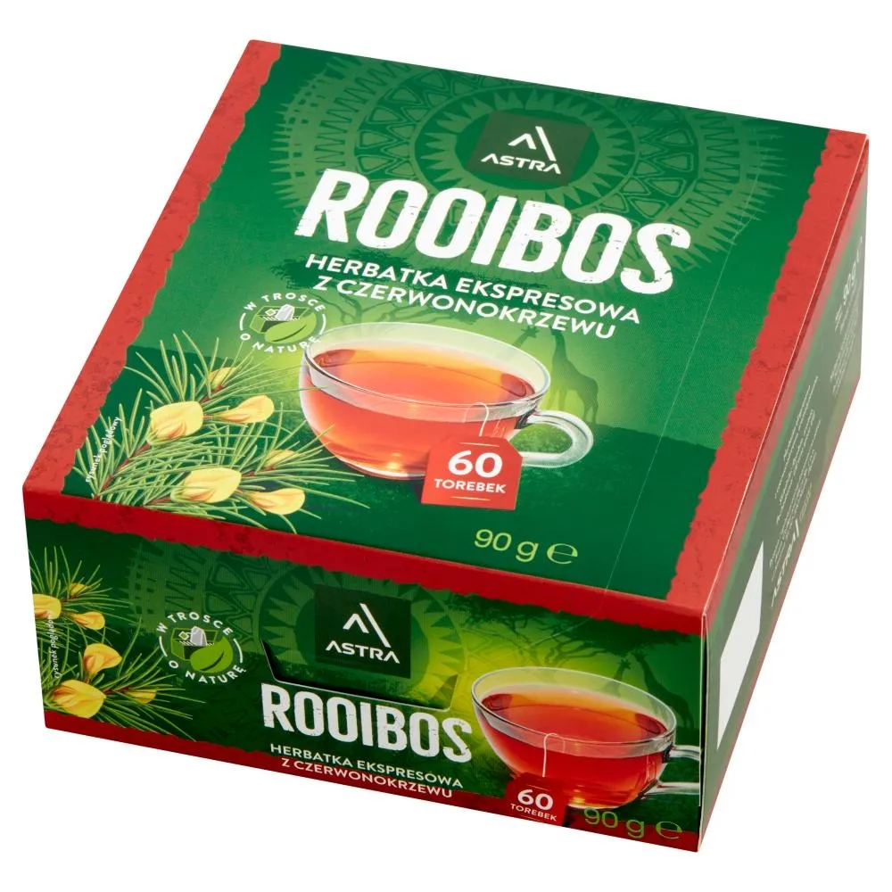 Astra Rooibos Herbatka ekspresowa Rooibos 90 g (60 x 1,5 g)