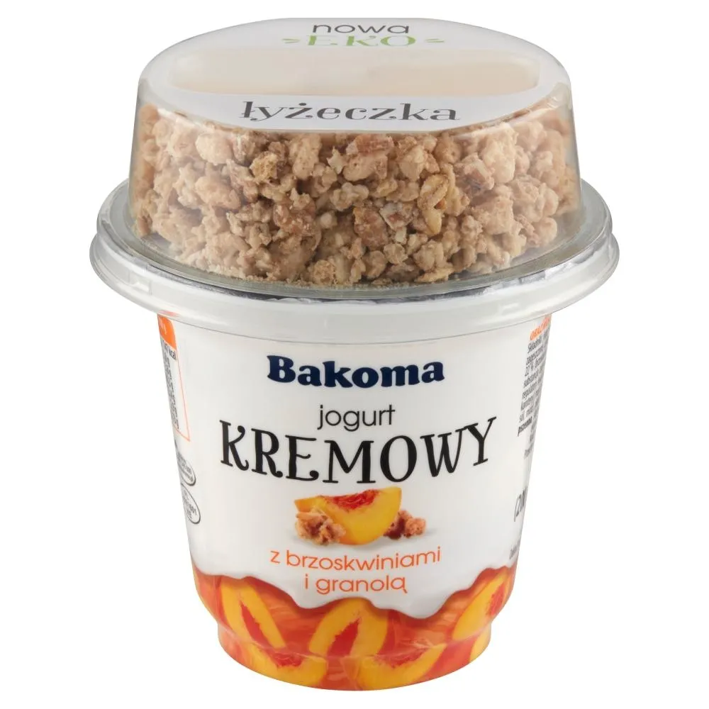 Bakoma Jogurt kremowy z brzoskwiniami i granolą 230 g