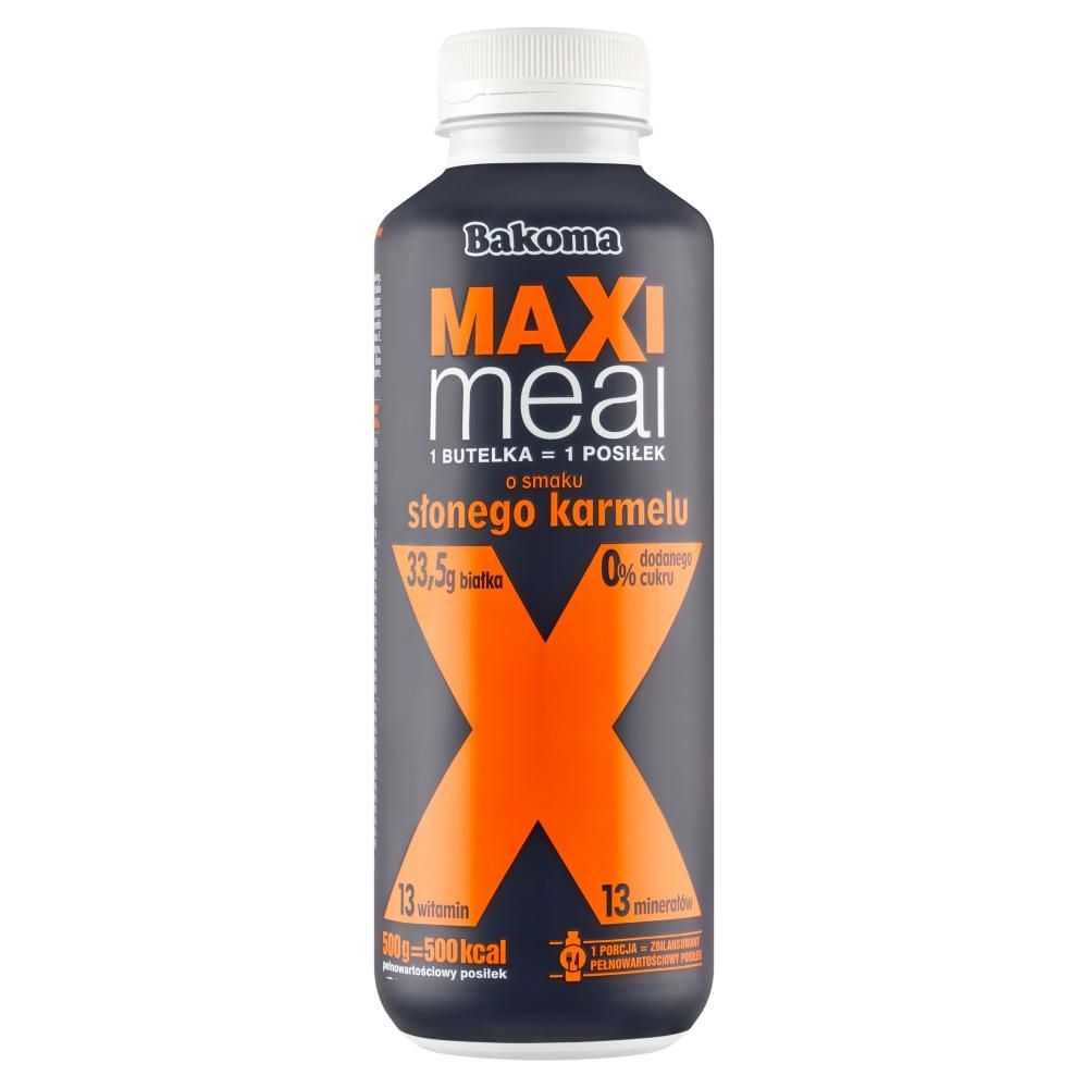 Bakoma Maxi Meal Napój mleczny o smaku słonego karmelu 500 g