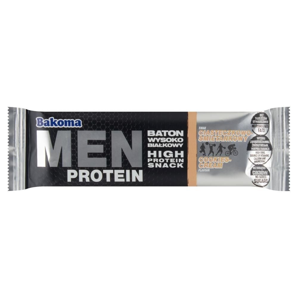 Bakoma Men Baton wysokobiałkowy ciasteczkowo-śmietankowy 50 g