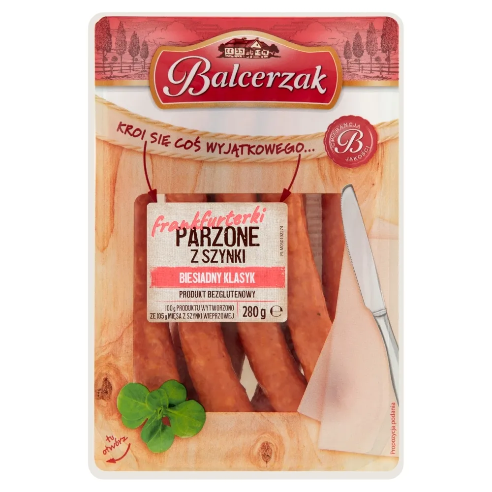 Balcerzak Frankfurterki parzone z szynki 280 g