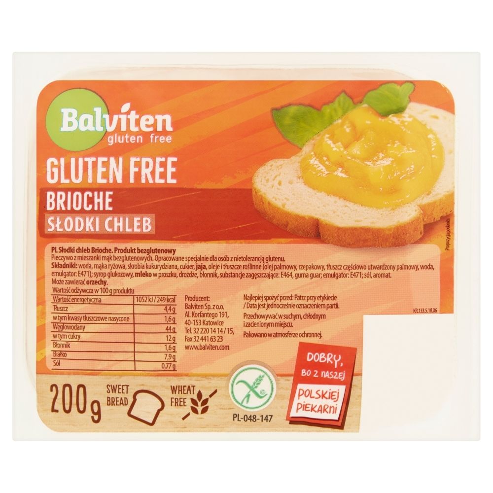 Balviten Słodki chleb Brioche 200 g