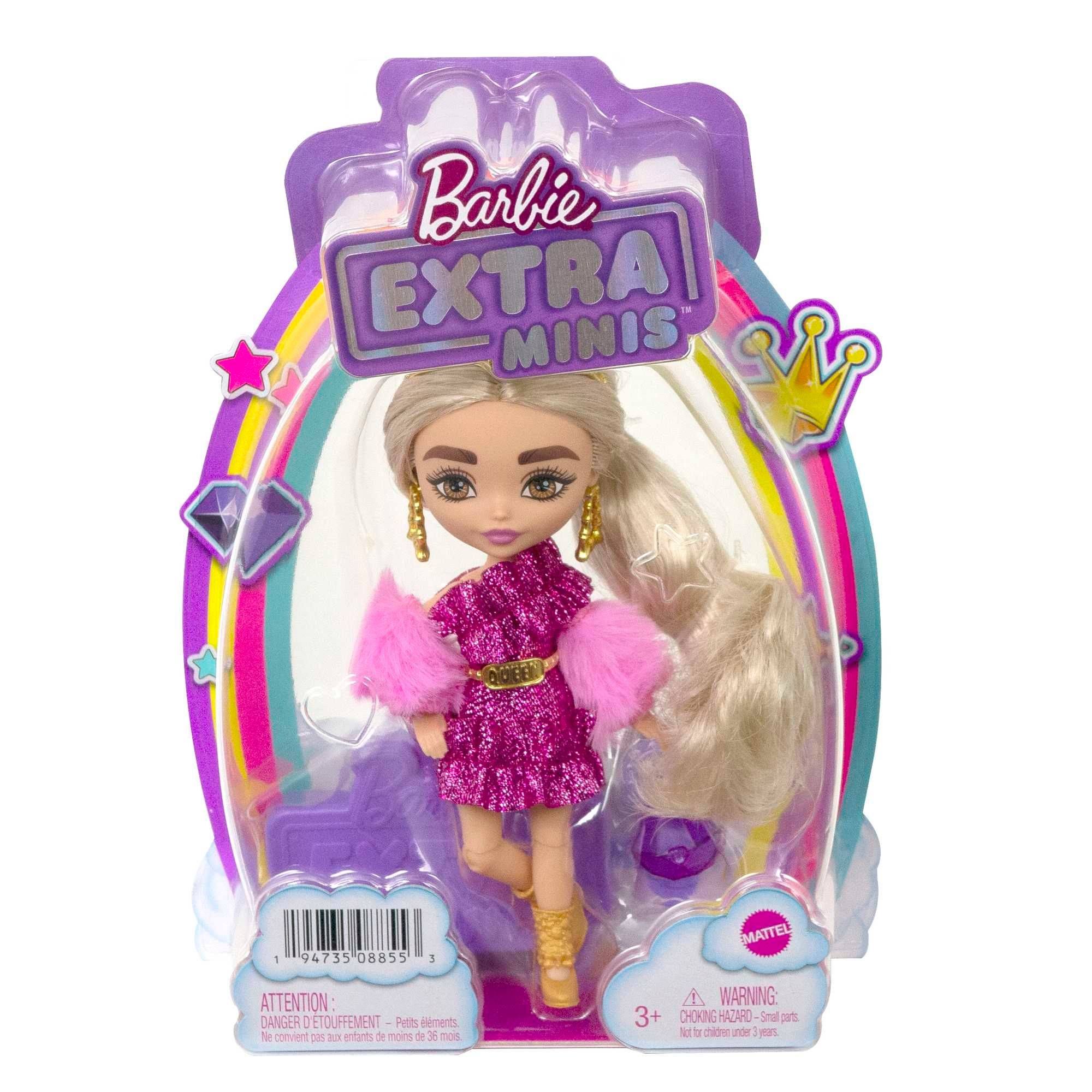Фото - Лялька Barbie Extra Minis Mała lalka Różowy stój/Blond włosy + korona HJK67 