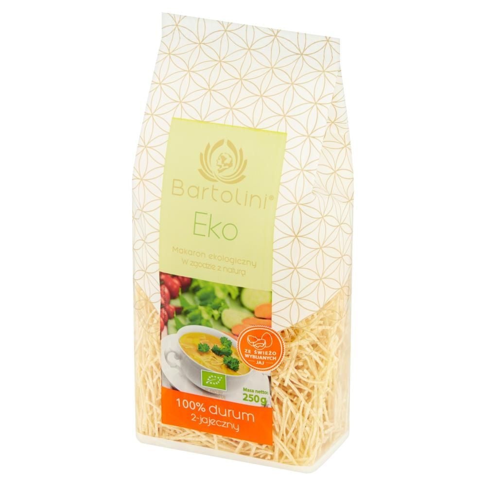 Bartolini Eko Makaron ekologiczny 100% durum 2-jajeczny krajanka cienka 250 g