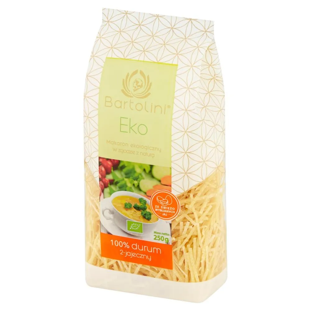 Bartolini Eko Makaron ekologiczny 100% durum 2-jajeczny krajanka średnia 250 g