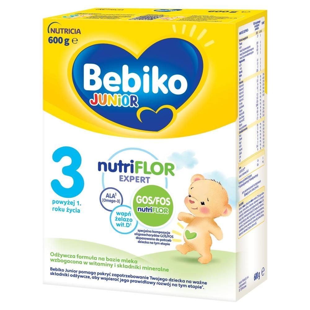 Bebiko Junior 3 Odżywcza formuła na bazie mleka dla małych dzieci powyżej 1. roku życia 600 g