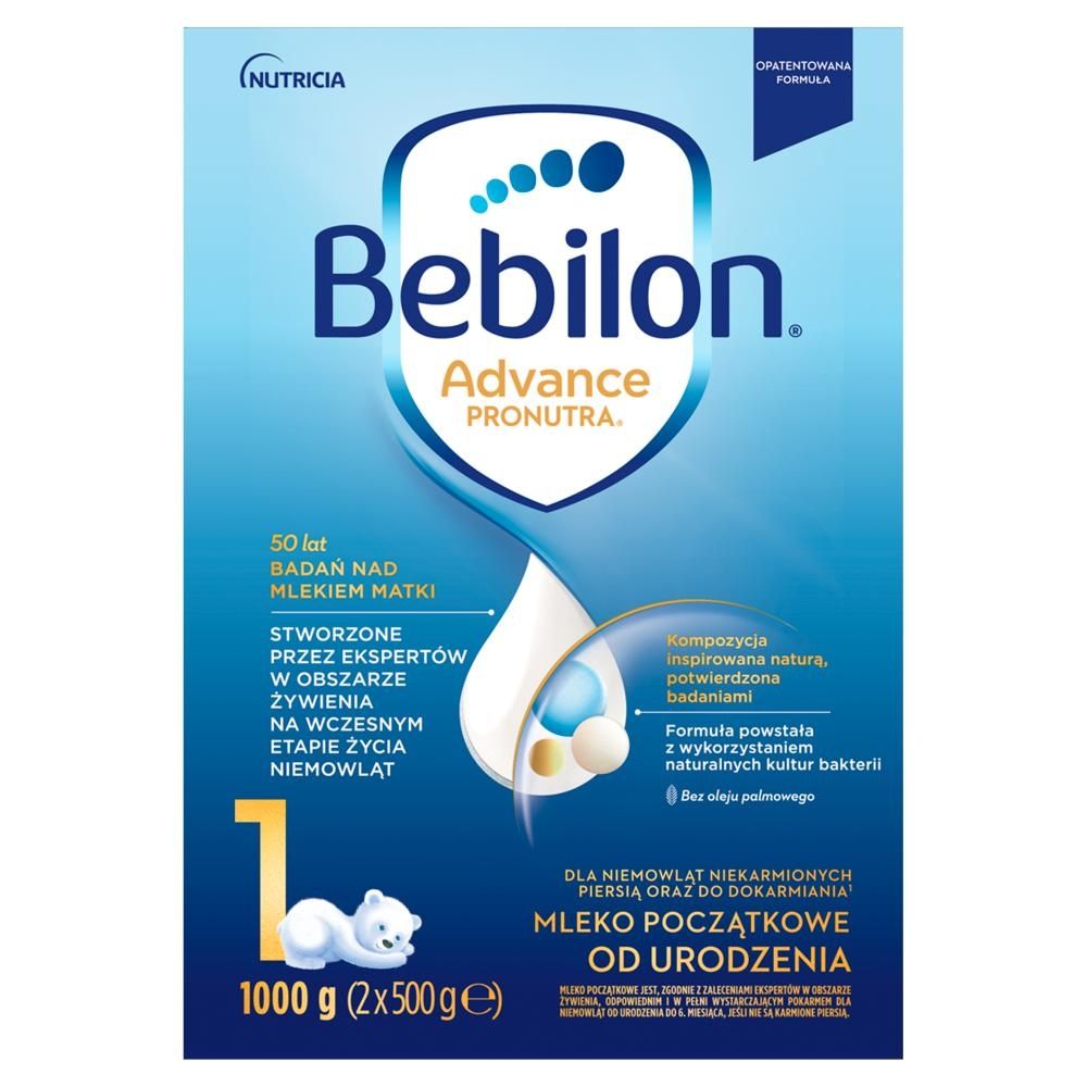 Bebilon 1 Advance Pronutra Mleko początkowe od urodzenia 1000 g (2 x 500 g)